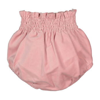 Velour Bow Bloomer, Pink - Bloomers - 2