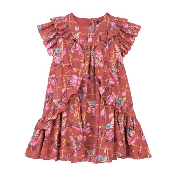 oasis blue loganberry rose pussybow dress