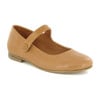 Leather Mary Jane Ballerinas, Beige - Flats - 2 - thumbnail