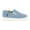 Slip-on with Fur Lining, Ski Blue Suede - Slip Ons - 1 - thumbnail