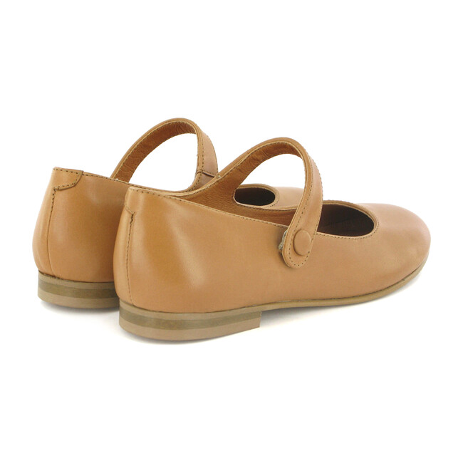 Leather Mary Jane Ballerinas, Beige - Shoes | Maisonette