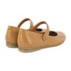 Leather Mary Jane Ballerinas, Beige - Flats - 3 - thumbnail