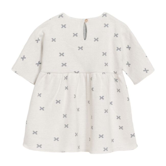 3/4 Length Sleeve Dress, Light Grey