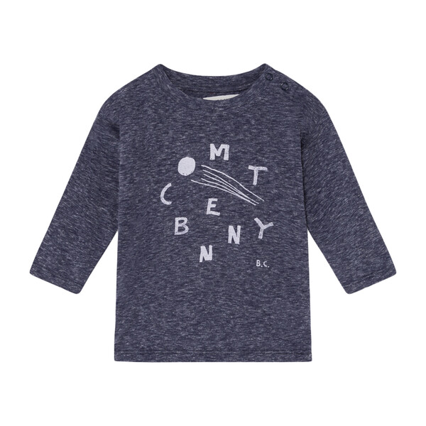 Baby Comet Benny Long Sleeve Tee, Grey - Bobo Choses Tops | Maisonette