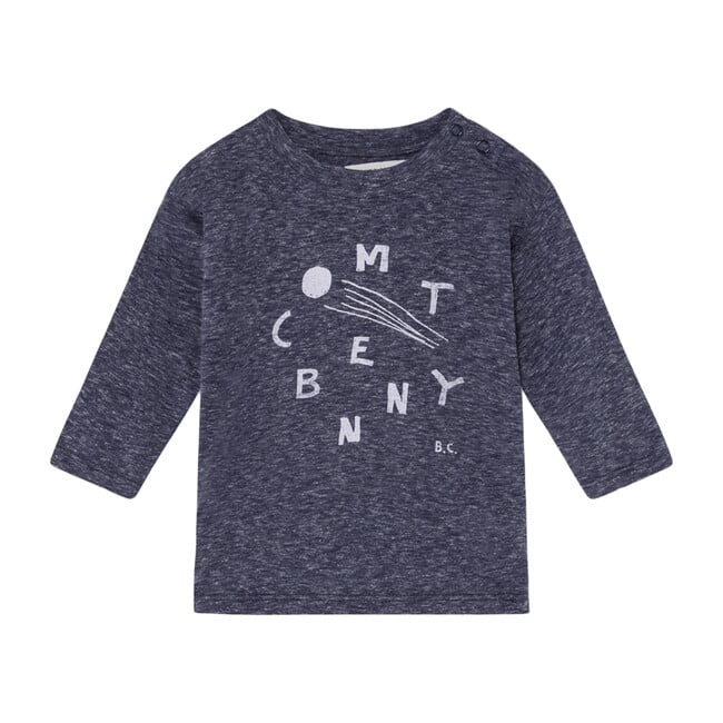 Baby Comet Benny Long Sleeve Tee, Grey - Tees - 1