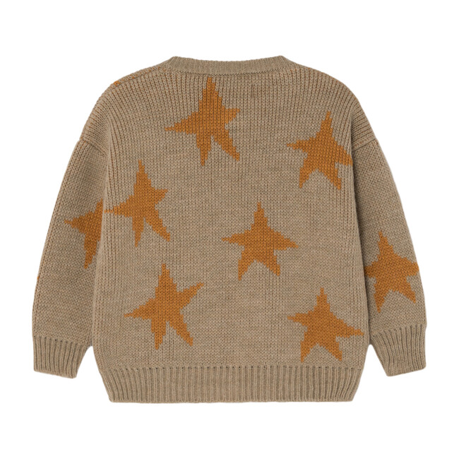 Stars Jacquard Cardigan, Brown - Sweaters - 2