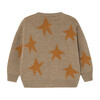 Stars Jacquard Cardigan, Brown - Sweaters - 2