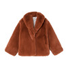 Faux Fur Jacket, Brown - Jackets - 1 - thumbnail
