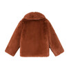 Faux Fur Jacket, Brown - Jackets - 2