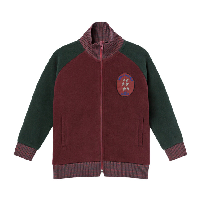 Polar Fleece Sweatshirt, Maroon - Jackets - 1