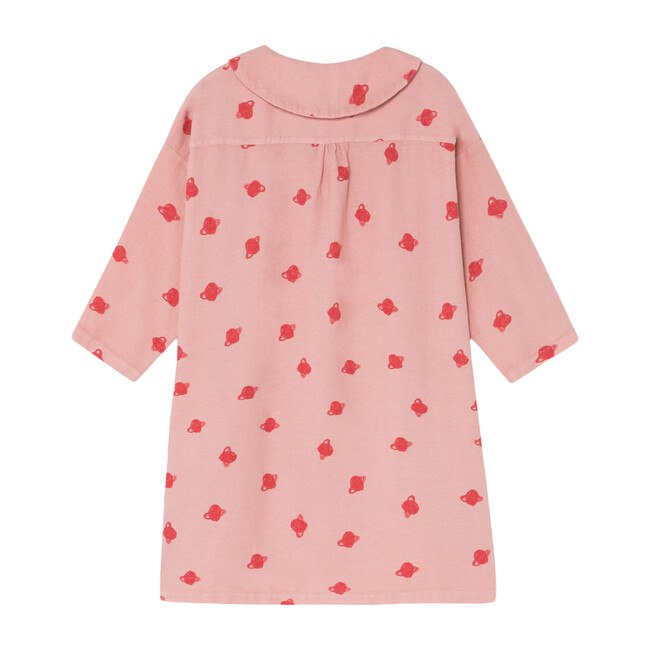 *Organic* All Over Saturn Button Dress, Pink - Dresses - 2