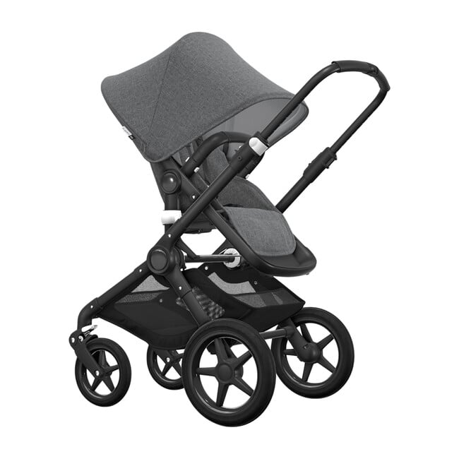 Bugaboo Fox Complete, Aluminum Frame, Black & Grey Melange - Single Strollers - 1