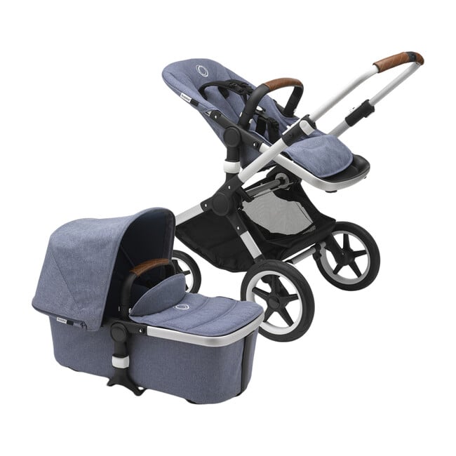 Bugaboo Fox Complete, Aluminum Frame, Blue Melange - Single Strollers - 1