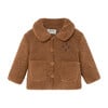 Baby Bobo Sheepskin Jacket, Brown - Jackets - 1 - thumbnail