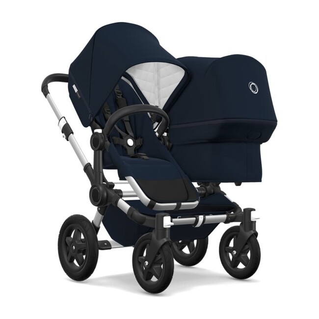 Bugaboo Donkey2 Classic Duo Extension Set Complete, Aluminum Frame, Dark Navy - Double Strollers - 3