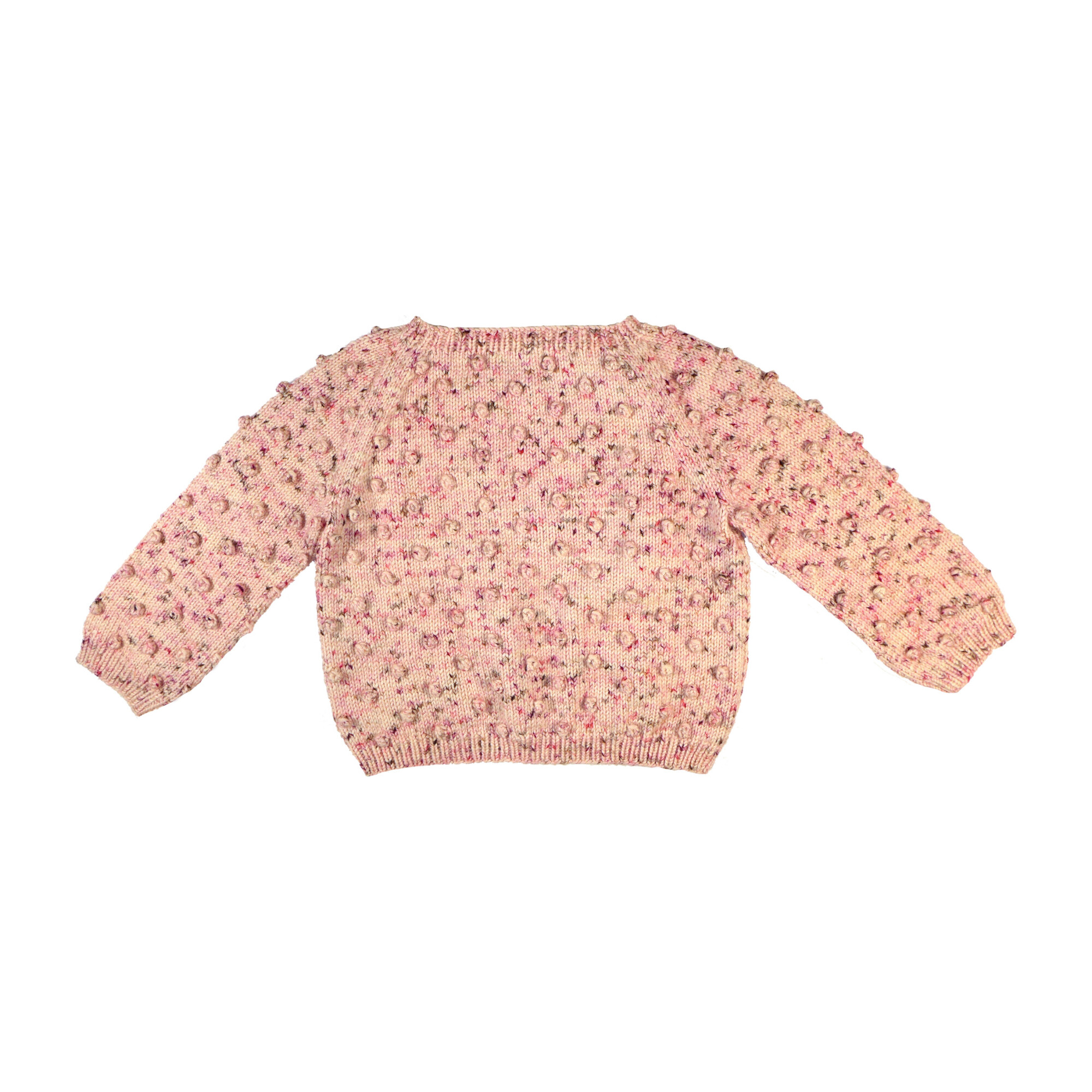 Exclusive* Popcorn Sweater, Dusty Rose Confetti - Misha & Puff