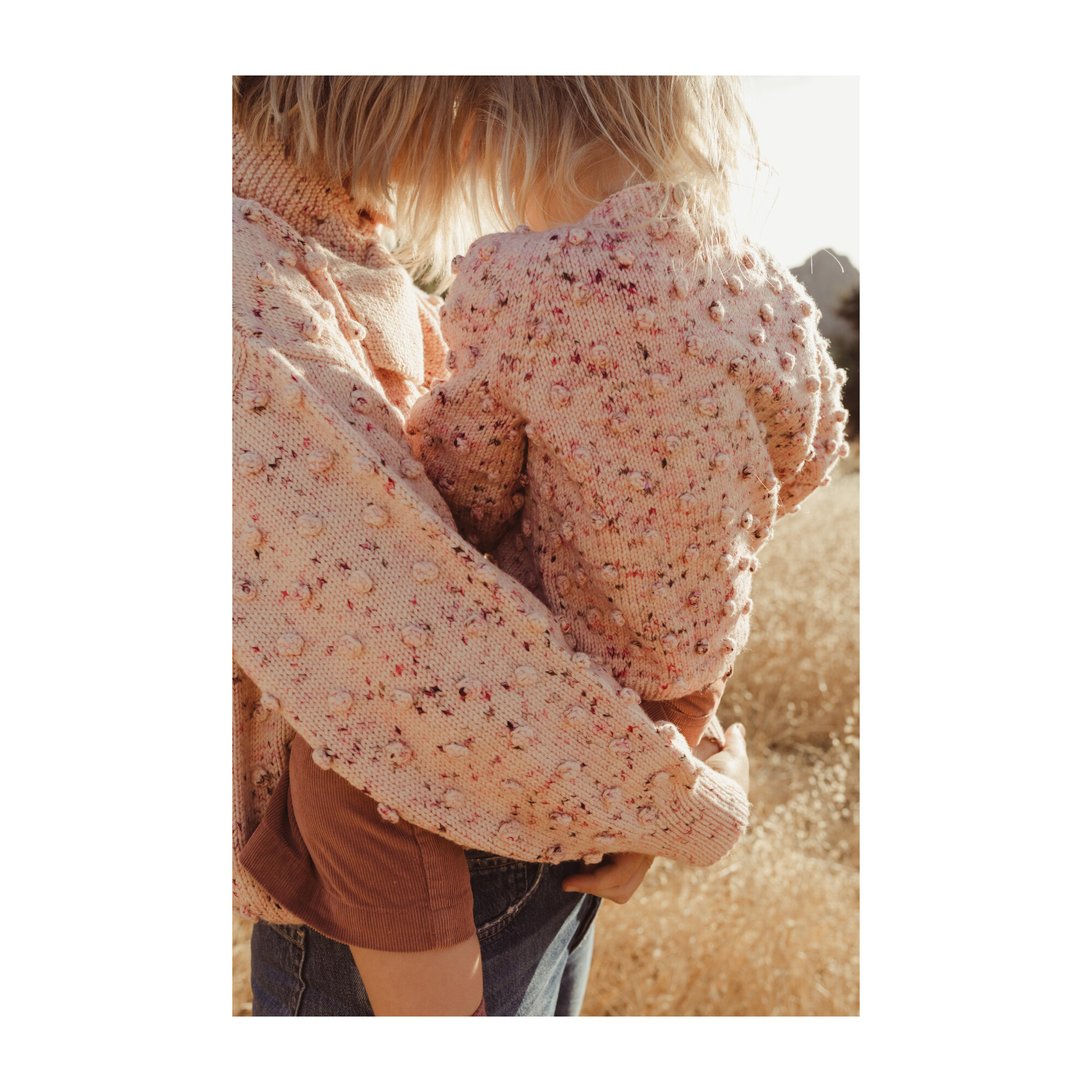 Exclusive* Popcorn Sweater, Dusty Rose Confetti - Misha & Puff