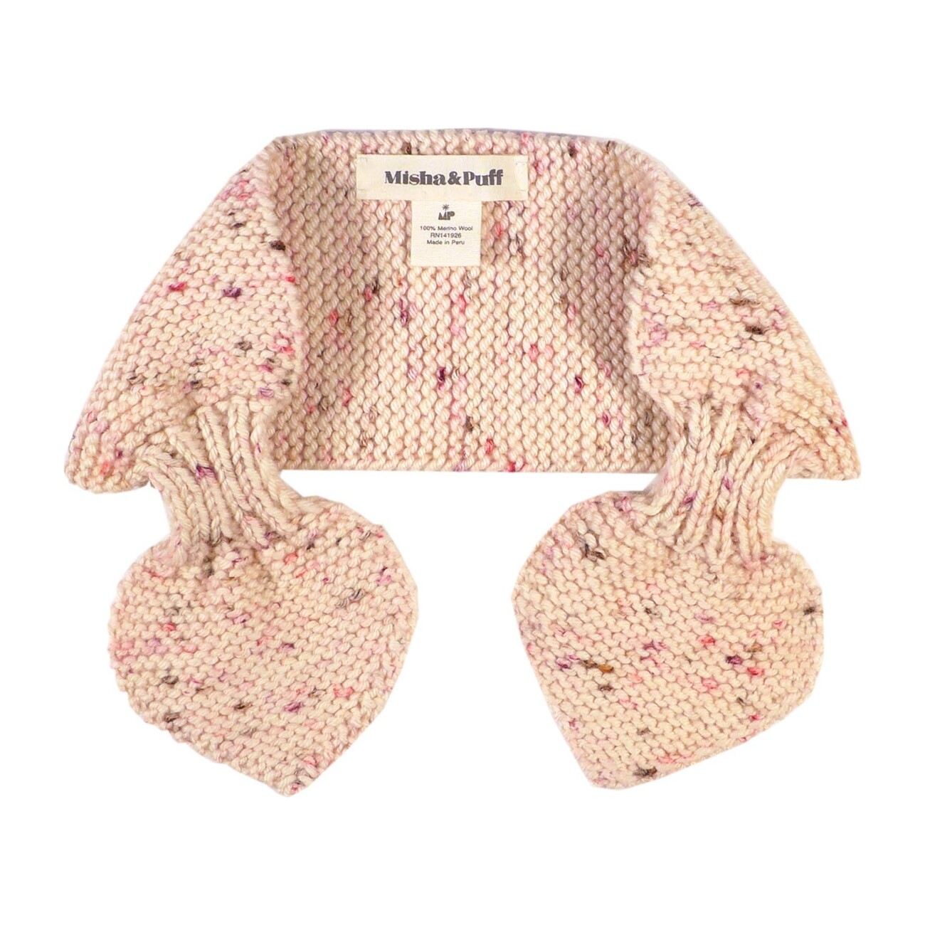 *Exclusive* Sledding Scarf, Dusty Rose Confetti - Misha & Puff