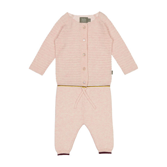 Organic Cotton Knit Newborn Set, Light Pink