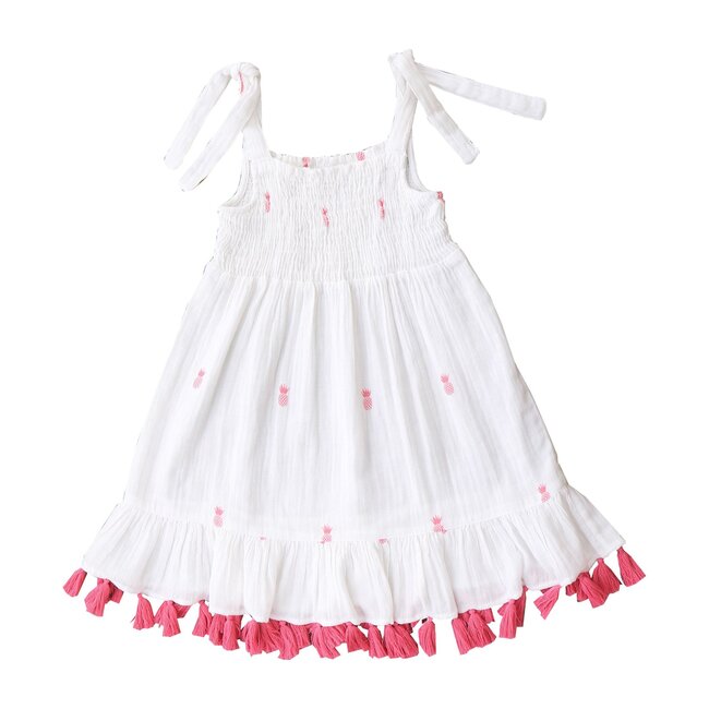 Maya Dress, Smocked White - Kids Girl Clothing Dresses - Maisonette