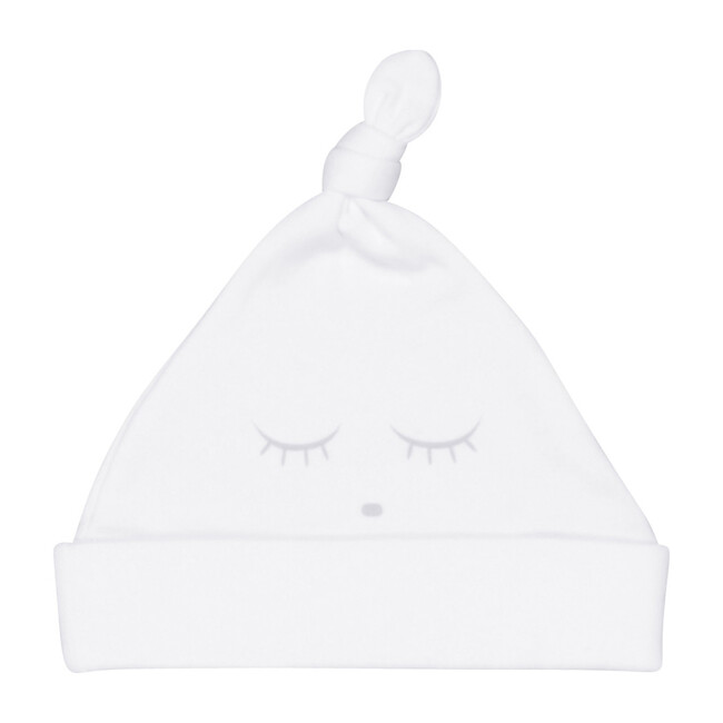 Sleeping Cutie Tossie Hat, White