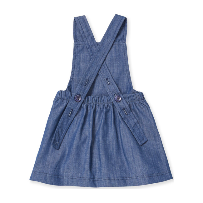The Chambray Pinafore Dress, Indigo - Dresses - 2