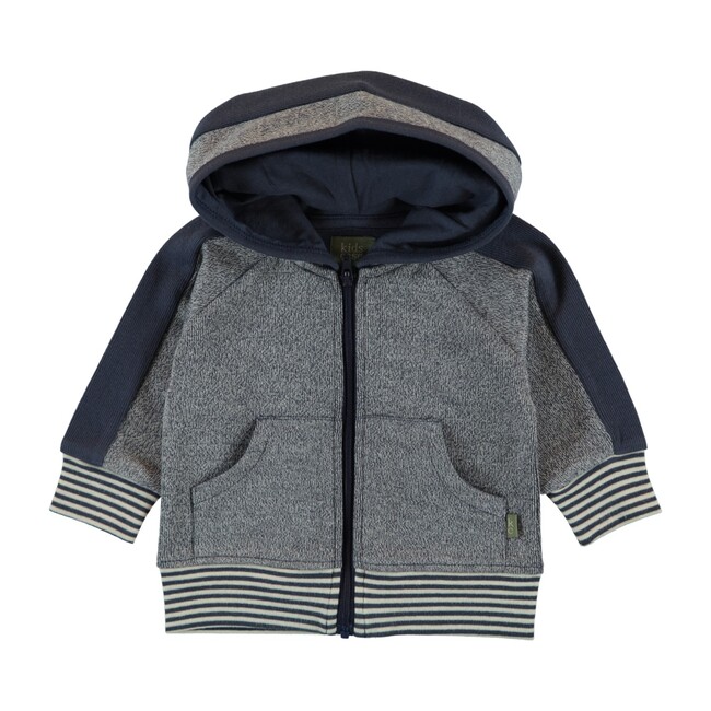 Baby Hoodie, Dark Blue and Grey