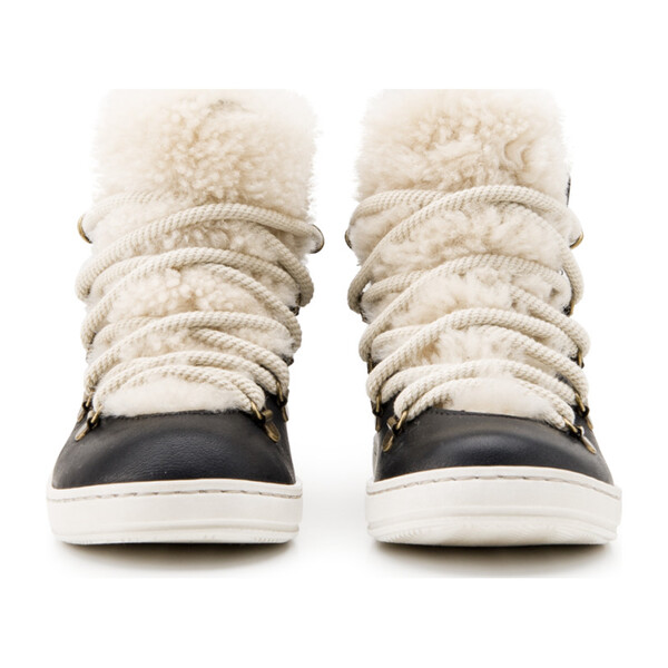 Kids Shearling Boots, Black - ZUZII Footwear Shoes | Maisonette