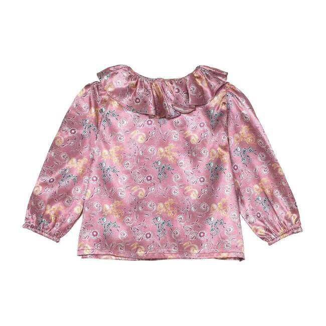 Holly Top, Rose Satin Print - Blouses - 1