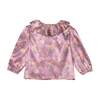 Holly Top, Rose Satin Print - Blouses - 1 - thumbnail