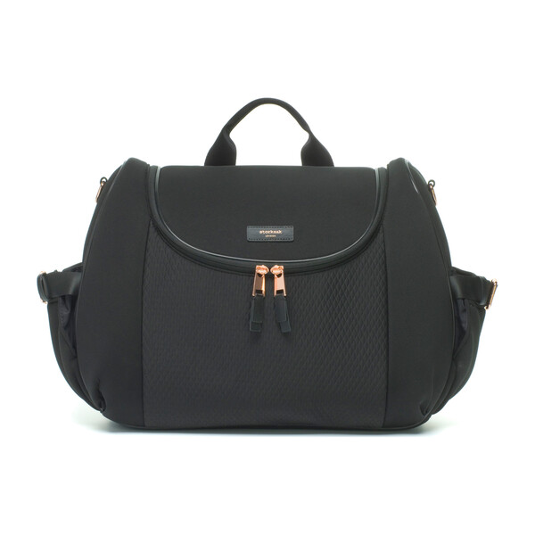 Poppy Luxe Diaper Bag, Scuba Black