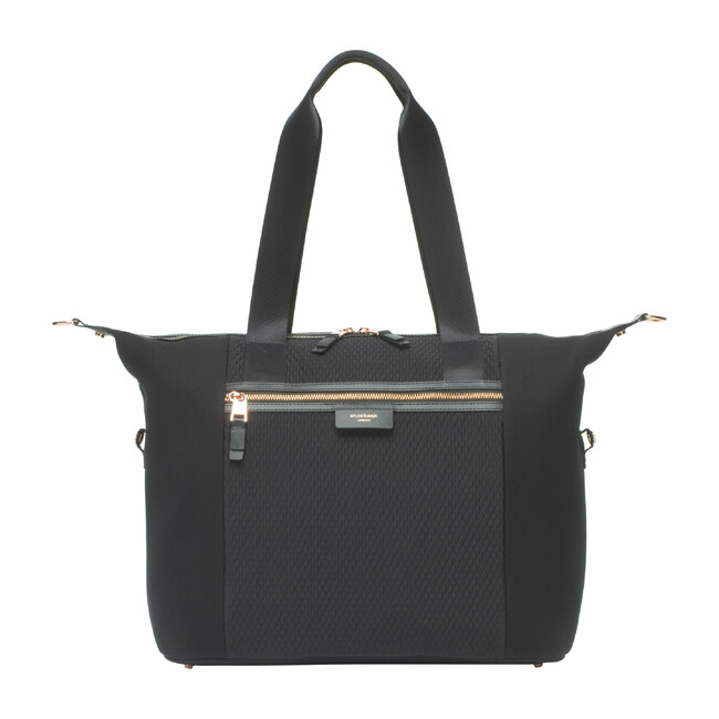 Stevie Luxe Diaper Bag, Scuba Black - Diaper Bags - 5