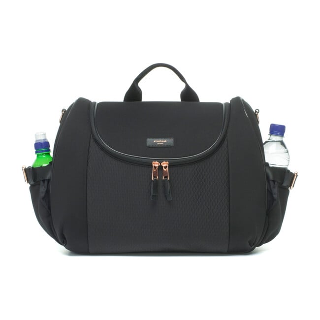 Poppy Luxe Diaper Bag, Scuba Black - Diaper Bags - 5