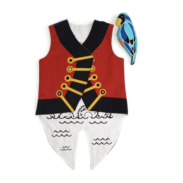 Pirate Vest with Removable Parrot