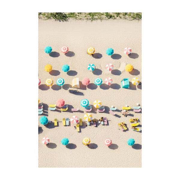Pastel Beach Umbreallas, Vertical