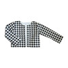 Nasim Jacket, Black & White Houndstooth Embroidery - Coats - 1 - thumbnail