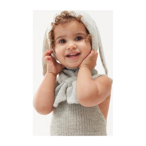 Rabbit Scarf, Grey - Scarves - 2