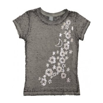 Milky Way Burnout Tee, Charcoal