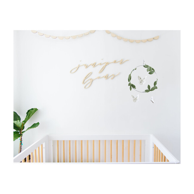 LUXE Luna Moth Mobile in White, Silver & Green