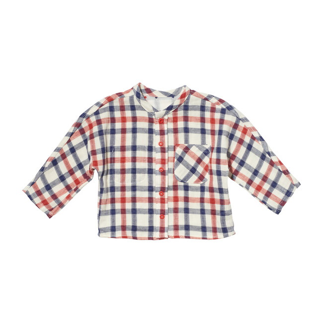 baby red check shirt