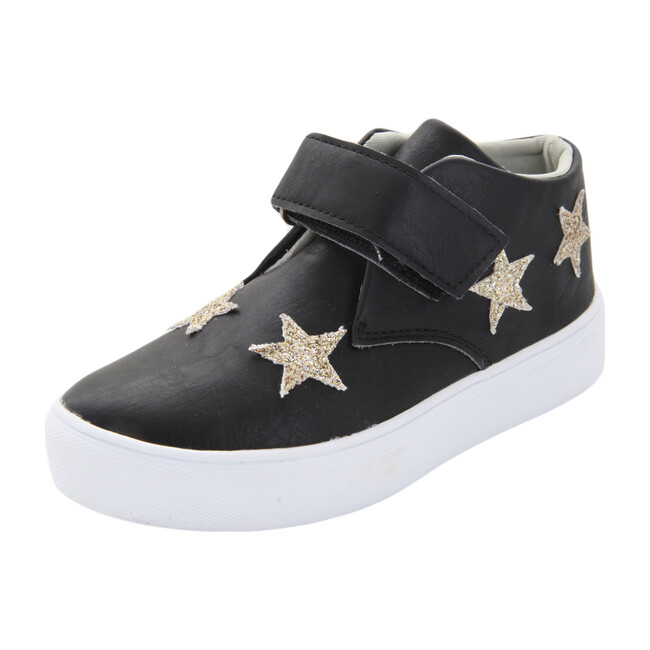 Star Velcro High Top, Black/Gold - Sneakers - 1