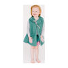 Mila Alpaca Wool Cape, Teal - Wool Coats - 4