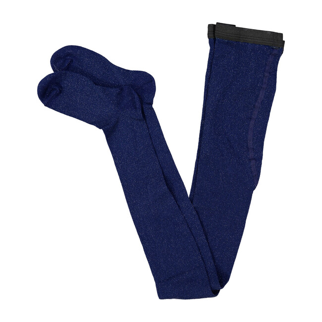 Polka Tights, Navy - Tights - 1