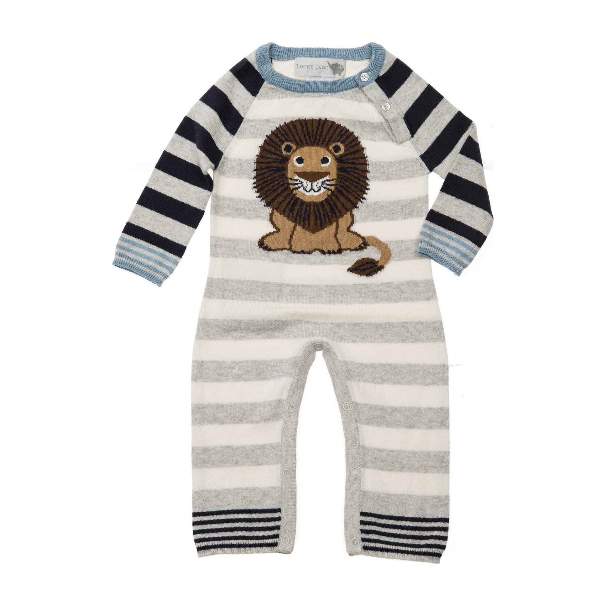 Lion Stripe Coverall, Grey