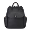 Robyn Faux Leather Convertible Backpack Diaper Bag, Black - Diaper Bags - 1 - thumbnail