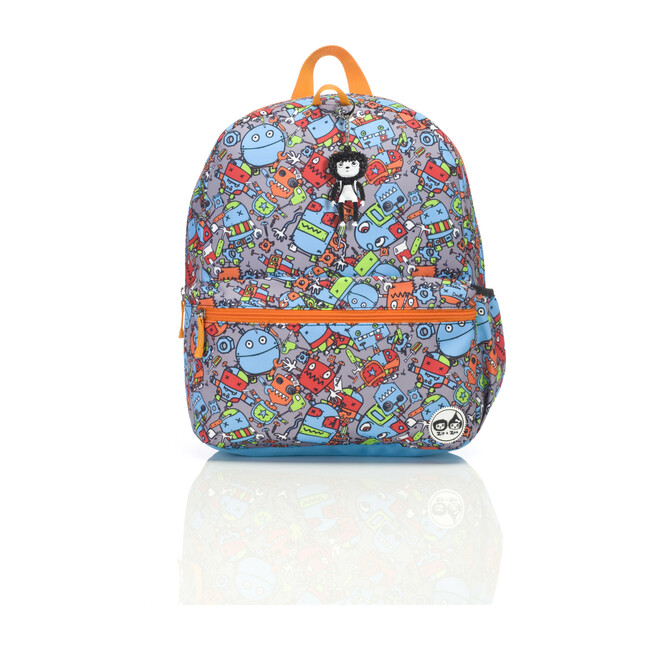 Junior Backpack, Robot Blue - Backpacks - 1