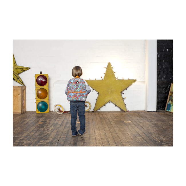 Junior Backpack, Robot Blue - Backpacks - 2