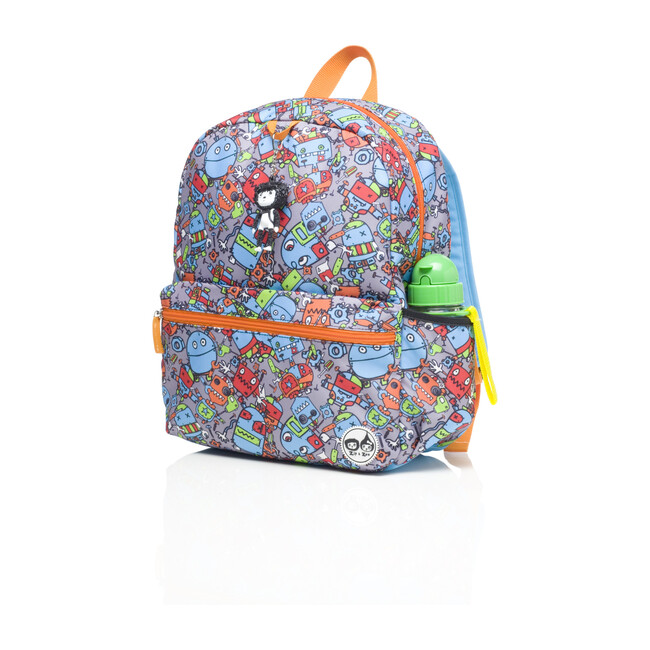 Junior Backpack, Robot Blue - Zip & Zoe Bags | Maisonette