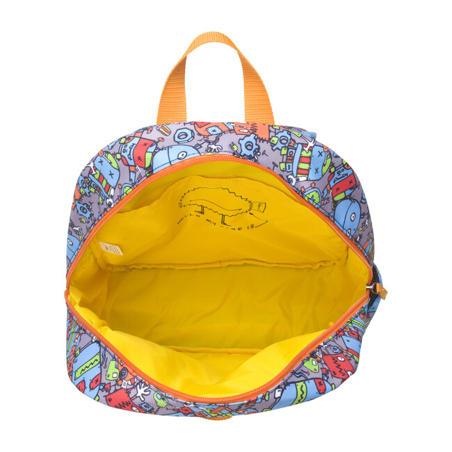 Junior Backpack, Robot Blue - Backpacks - 6