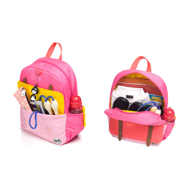 Junior Backpack, Hot Pink Colorblock - Zip & Zoe Bags | Maisonette